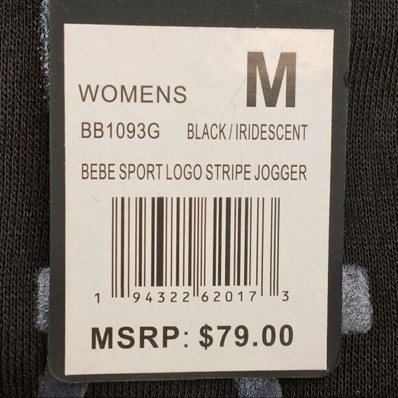 Bebe Sport New Logo Iridescent Joggers - Rainbow Sweat Pants M - Picture 8 of 14